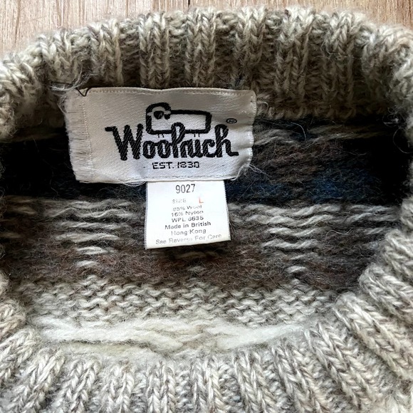 Woolrich Vintage Wool Knot Thick Winter Sweater Pullover - Picture 3 of 5